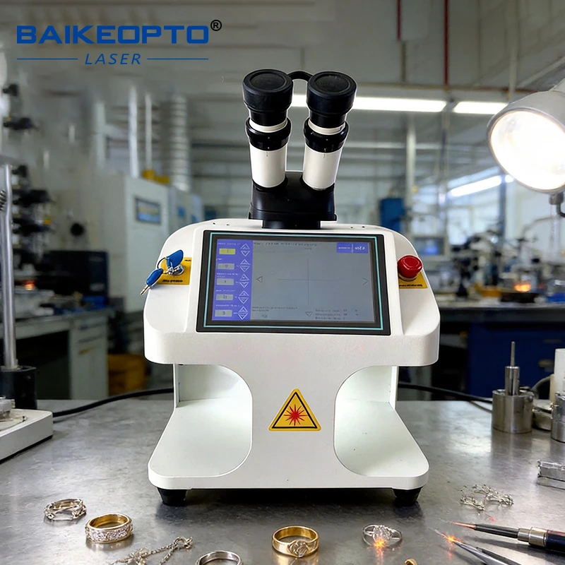 BK-JW100A Enclosed 100W Jewelry Laser Welder Protective Observation Windows Safe For Daily Operation