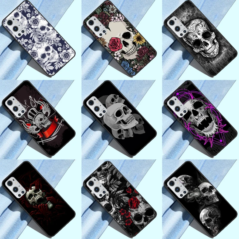 Gothic Skull Silicone Phone Case For Oneplus Ace 10R 9 R 8T For Nord 2 T Cover One Plus 10 9 Pro soft case