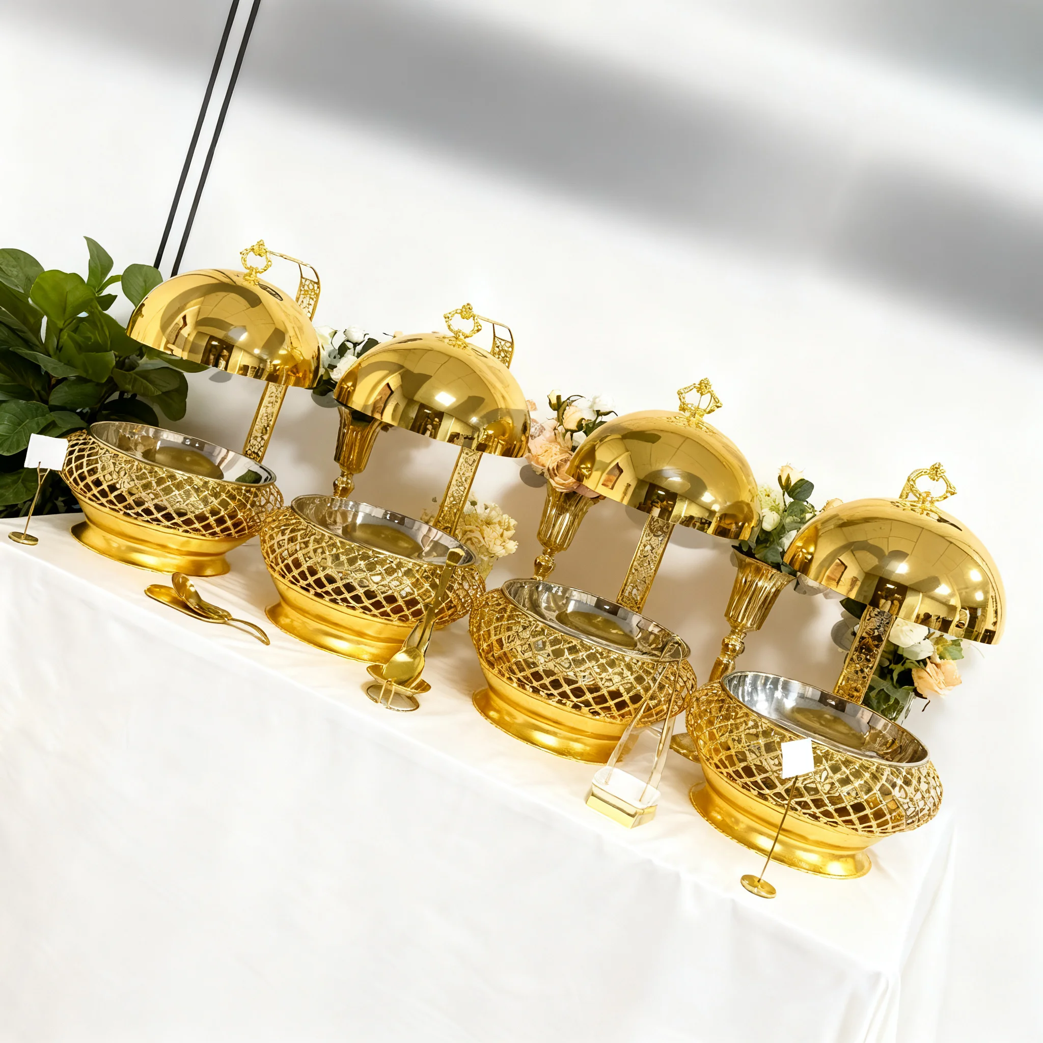 Luxury Commercial Buffet Food Warmer, Stainless Steel Hanging Hot Pot for Wedding, Party & Banquet Catering