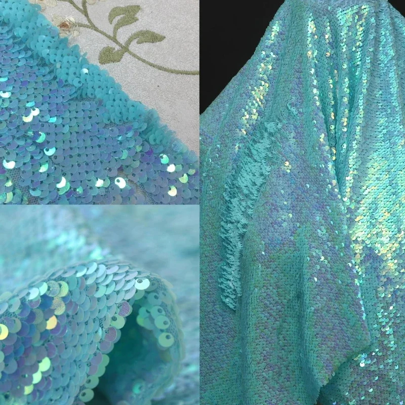 Sequin Fabric Performance Costume Decoration Wedding Costume Fabrics Wholesale Cloth for By The Meter Diy Material