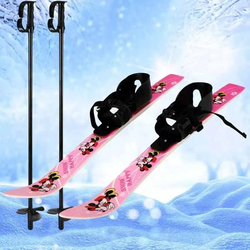 Sci in ABS per bambini invernali all'aperto, tavole a slitta spesse e resistenti all'usura, sci in erba, sci