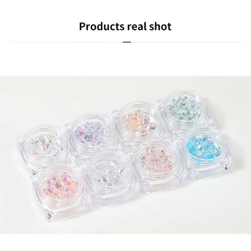 Cartoon Crystal Bear Nail Art Rhinestone Accessories Silicone Jelly Carved  Manicure Candy Color Bear Nail Art Decorations