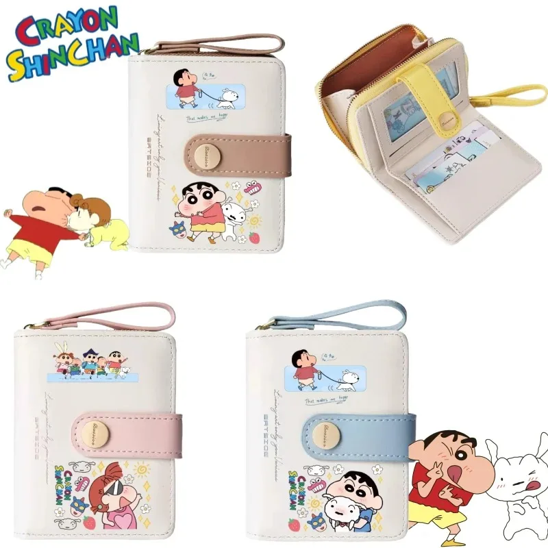 

Crayon Shin-chan Nohara Shiro Anime Peripherals Cartoon PrintStudent Folding Portable Multifunctional Coin Purse Holiday Gifts