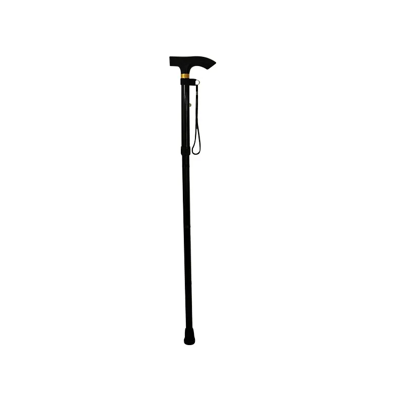 Four-Section Walking Stick Thickened Aluminum Alloy Stretchable Non-Slip Folding Walking Stick