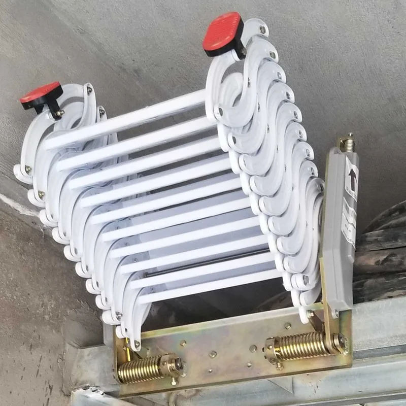 

Home Staircase Folding Indoor And Outdoor Lifting Shrink Thickened Aluminum Alloy Outdoor Wall Mounted Loft Telescopic Ladder