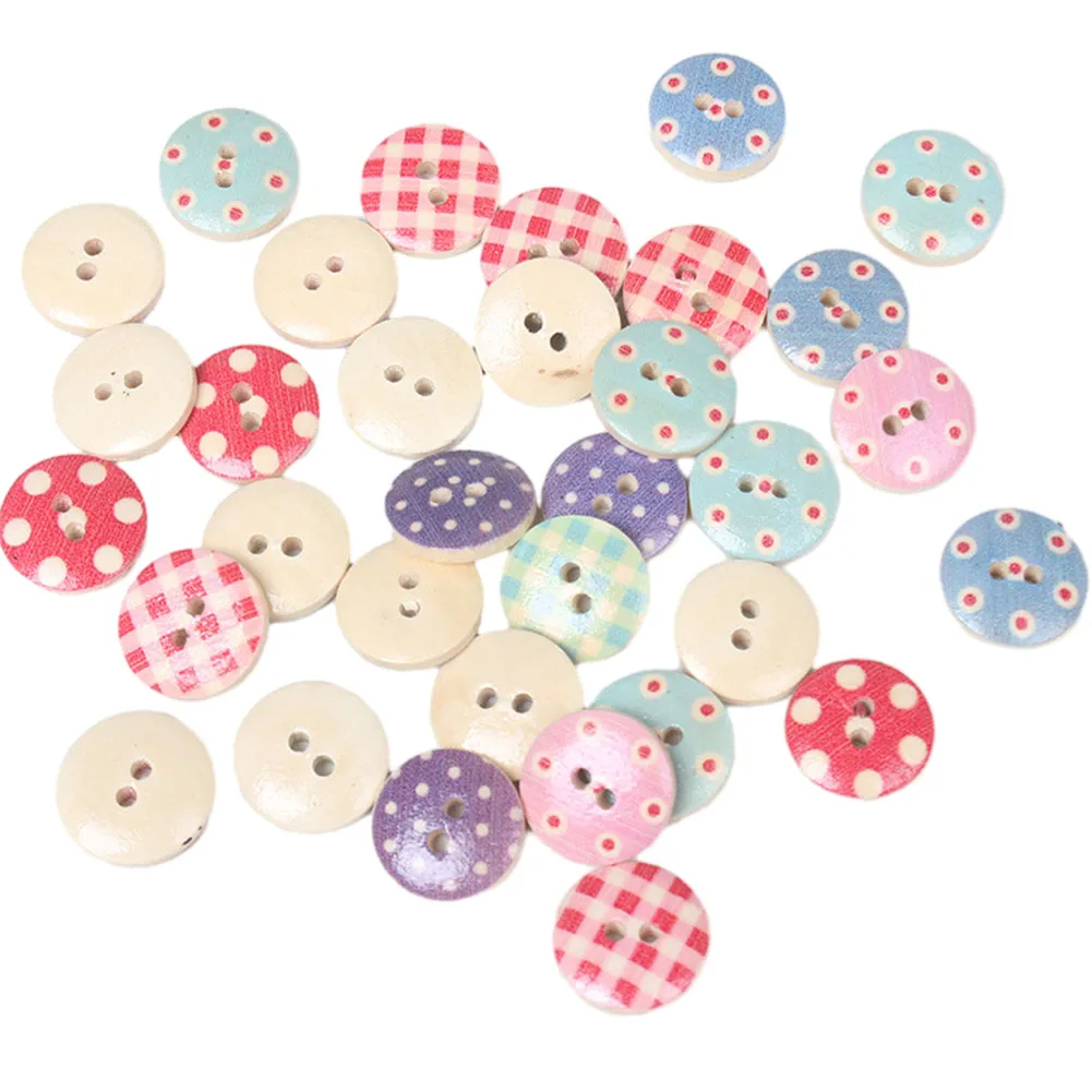 Wooden Buttons with Hole - DIY Baby Clothing