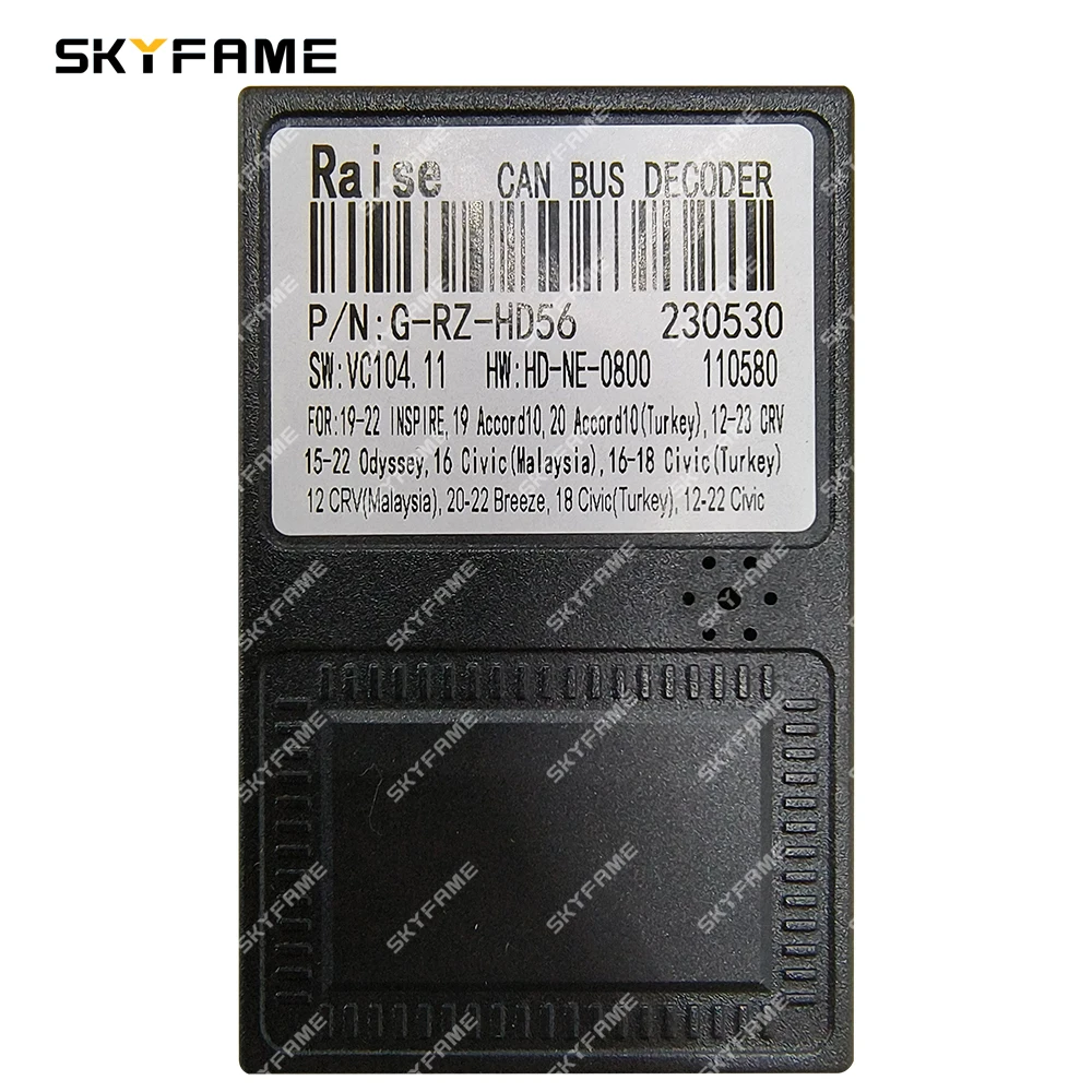 Skyfame อะแดปเตอร์สายไฟสำหรับรถยนต์16pin ถอดรหัสกล่อง CANbus วิทยุแอนดรอยด์สายไฟสำหรับ Honda CRV CR-V Civic