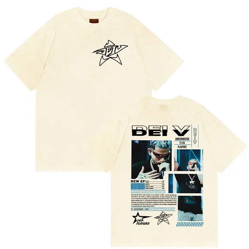 Rapper Dei V Unterwasseralbum Merch 2025 T-Shirt Herrenbekleidung Hochwertiges Mode-T-Shirt Hip Hop Übergroße Baumwoll-T-Shirts – Detail 6