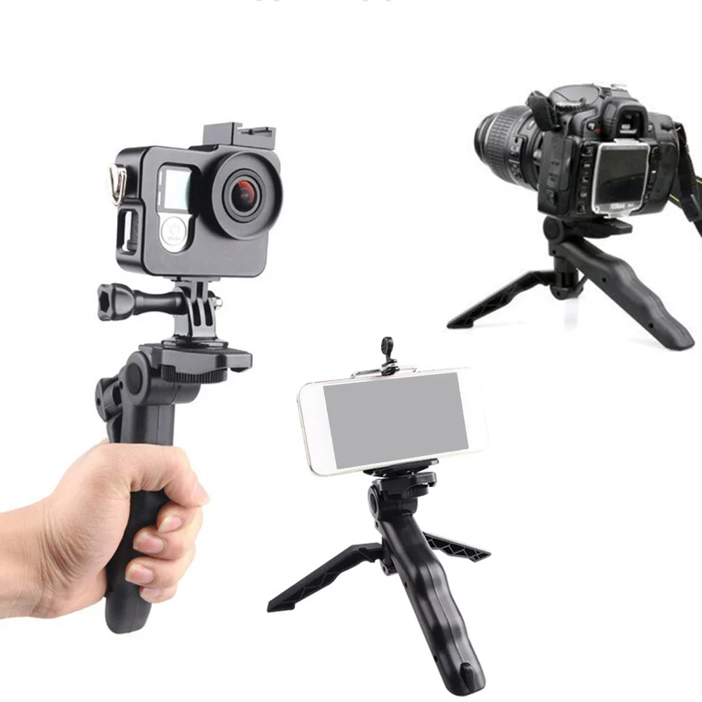 

Mini Tripod Table Stand Black Handheld Tripod Stable Lightweight Camera Mount Adjustable for Vlogging Self-Timer Live Streaming