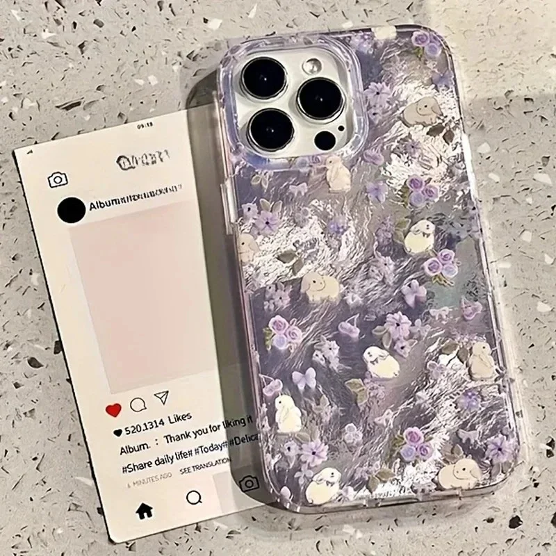 

Перфорированный чехол Vortex Rabbit для iPhone 11, 12, 13, 14, 15, 16, 16E Pro Max XS XR X 7 8 Plus SE 2020 2022, мягкий чехол