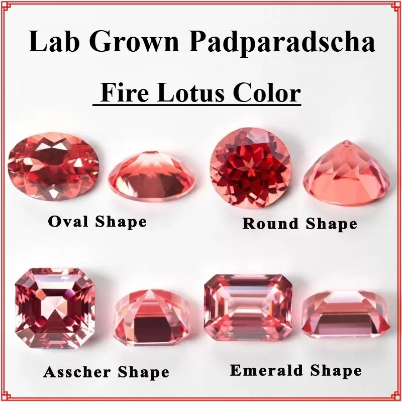 

Выращен в лаборатории Padparadscha, огонь, цвет лотоса, драгоценный камень для самостоятельного изготовления ювелирных изделий, кольца, подвесные материалы, выборный сертификат AGL