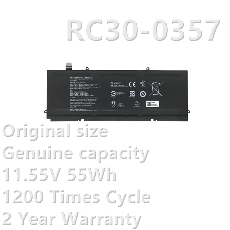 CSBD 11.55V/55Wh 4762mAh RC30-0357 For Razer Book 13 RZ09-0357 MJQ3-R3J1 MGM2-R3G1 Series Laptop Battery
