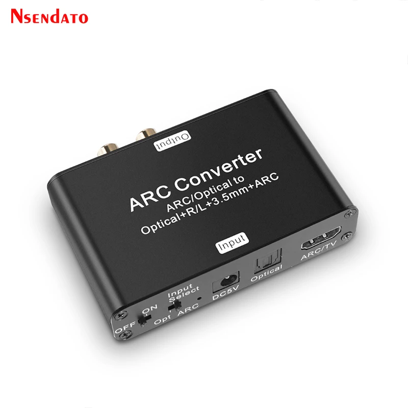 192Khz HDMI ARC Audio Return Channel Extractor DAC Converter HDMI To optical Coaxial RCA 3.5mm L/R Stero Audio Extractor For TV