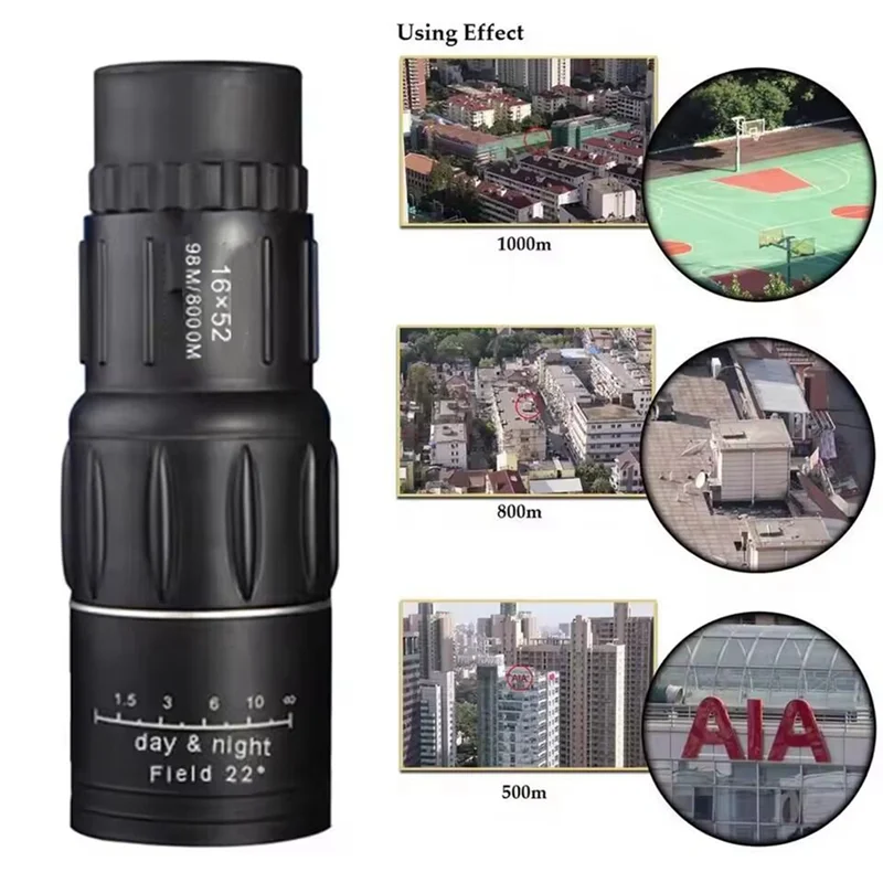 ABDJ-мощный монокулярный телескоп дальнего действия 16X52, зум-бинокль, ночная подзорка для кемпинга, инструменты для наблюдения за птицами на открытом воздухе