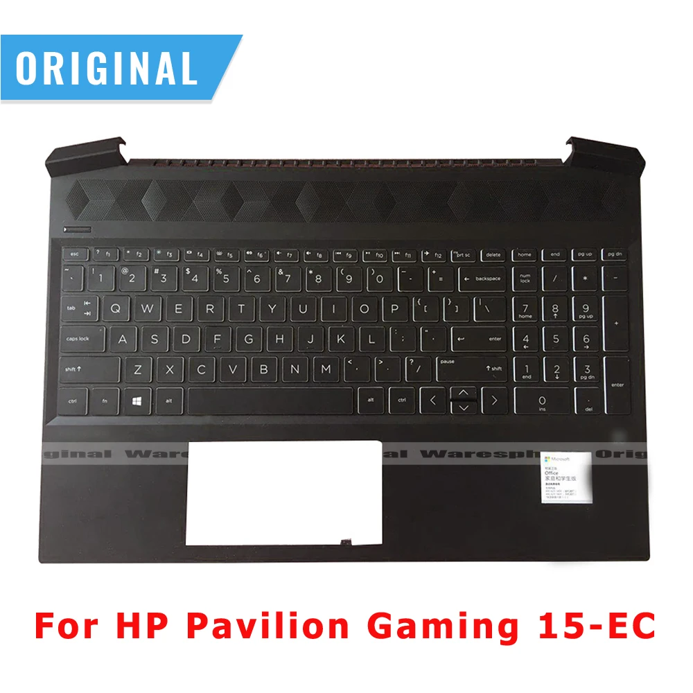 

New Original L72598-001 Palmrest for HP Pavilion Gaming 15-EC 15Z-EC000 Top Cover With White Words BL Backlit US Keyboard Black