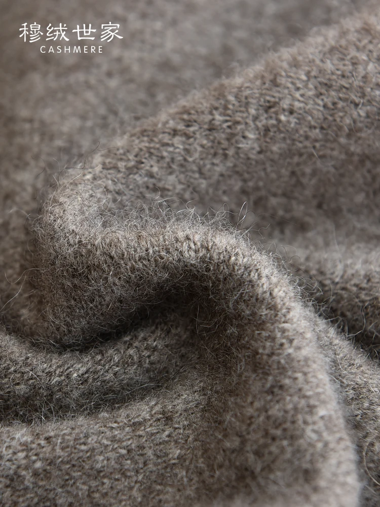 カシミヤセーターメンズラウンドネック厚みのある冬ルーズボトリングシャツブランドメンズカシミヤセーター