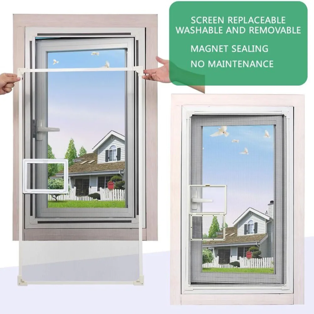 8x6inch Adjustable Magnetic Fly Screen Window Screen With Small Window Magnetic Mesh Effectively Keeping Insects Out Home Tool
