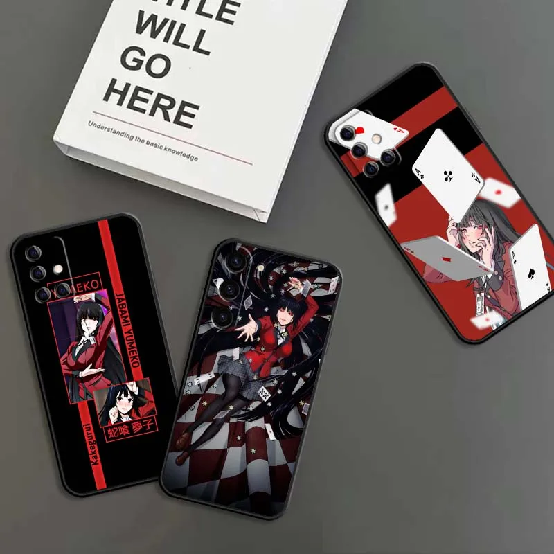 

Kakegurui Cool Anime Phone Case For Samsung Galaxy S25 S24 S23 S22 S21 S20 S10 Ultra Plus FE 5G Black Soft TPU Cover