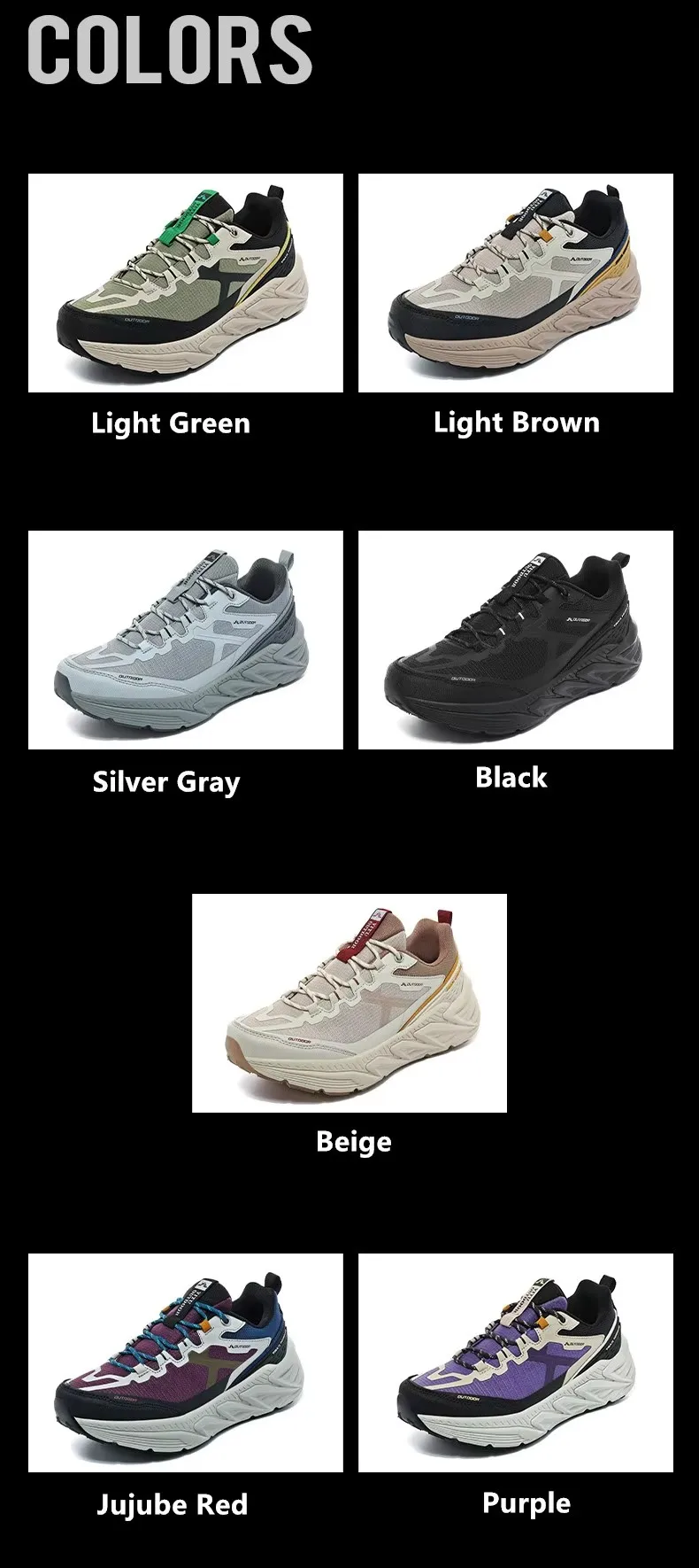 Unisex-Wanderschuhe für Herren, Sneakers, hochwertige, trendige, rutschfeste, bequeme Outdoor-Sport-Trainings-Schuhe, Laufschuhe für Damen – Detail 9