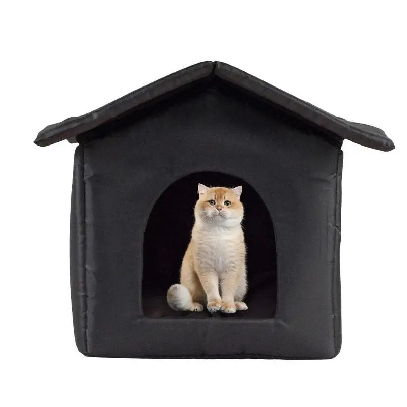 

New Cat Bed Cave Winter Warm Oxford Cloth Pet Shelters Enclosed Cat Houses For Outdoor Stray Cat And Dog Shelter