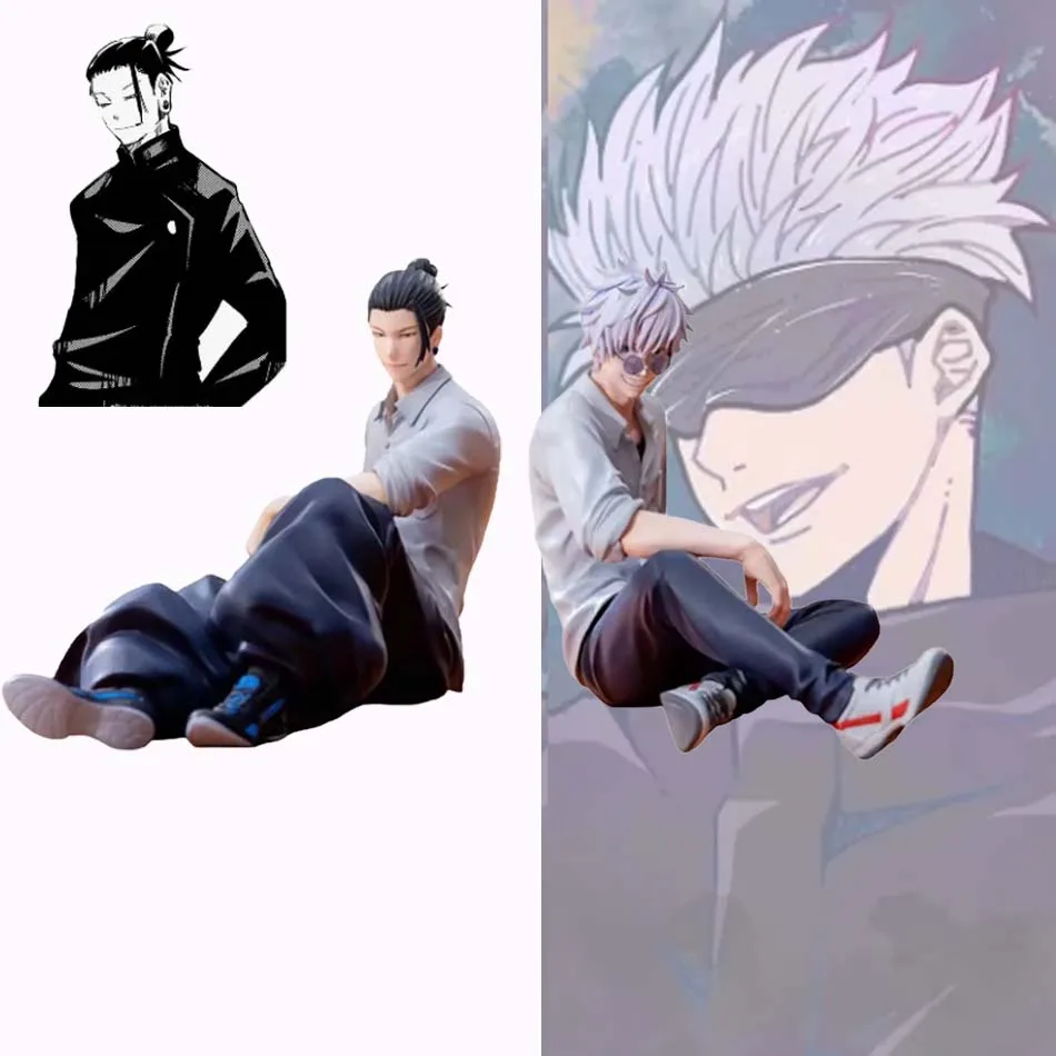 Anime Jujutsu Kaisen Figur Gojo Satoru Actionfigur Noodle Stopper Puppe Geto Suguru Statue 14cm PVC-Modell Yumemirize Spielzeug