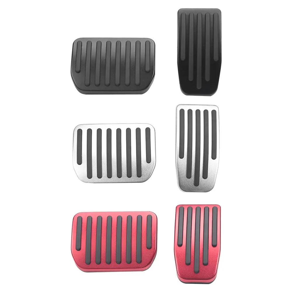 

Car Foot Pedal Pads Covers Aluminum Alloy Car Foot Gas Pedal Set Non-Slip Accelerator Brake Rest Pads Mat for Tesla Model 3/Y 21