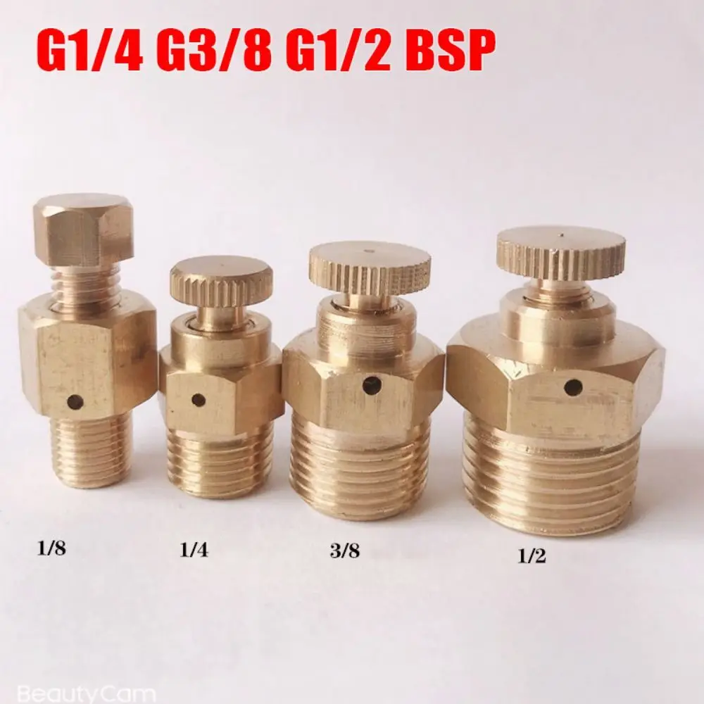 1Pcs Safety Valve Nozzle Manual Exhaust Valve 1/8