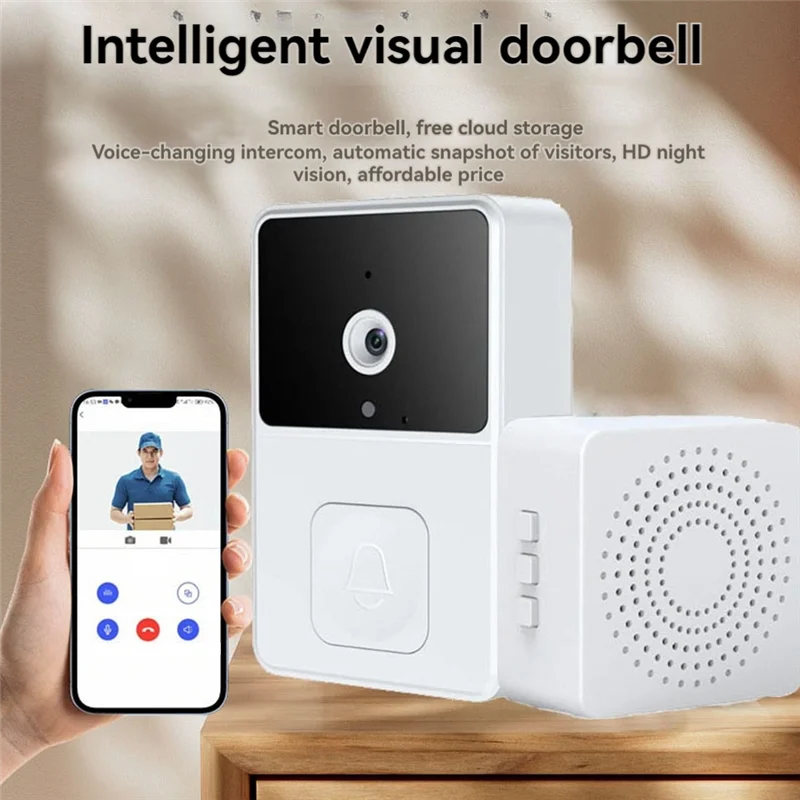 Video Wireless Smart Türklingel Kit Wifi Video Türklingel Kamera Nachtsicht Zwei-Wege Audio Cloud Storage Sicherheit Türklingel