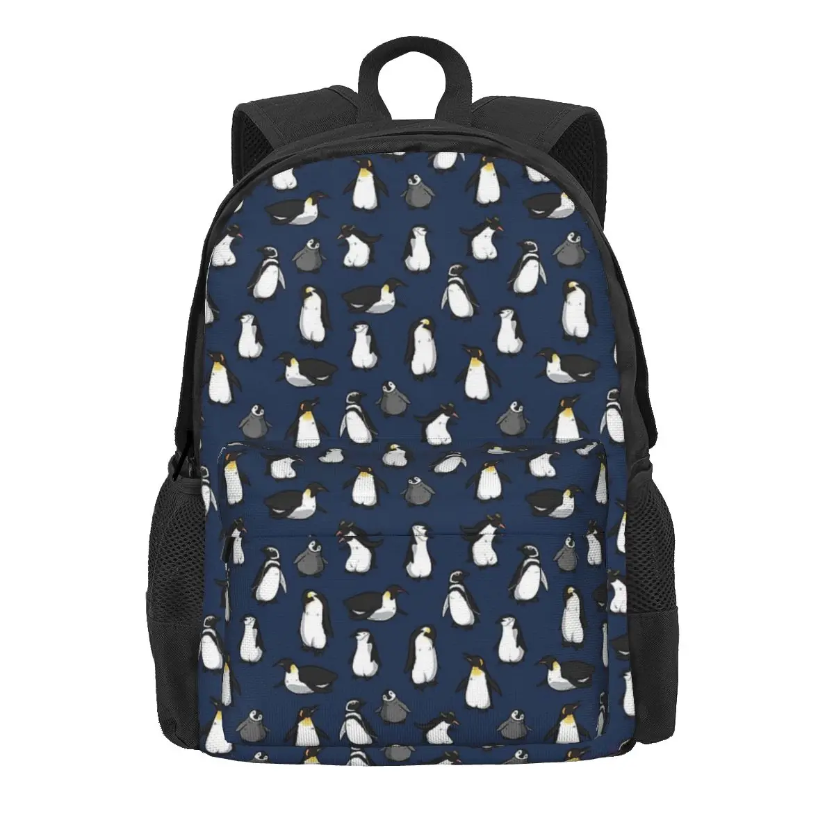 Saco de pingüim bonito para meninos e meninas, mochilas escolares, mochila para laptop, bolsa de ombro, variante azul escuro, estudantes