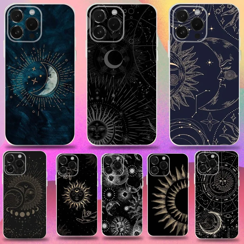 

Witches Moon Tarot Mystery Phone Case For iPhone 16,15,14,13,12,11 Pro,Max,Plus,X,XS,XR,SE,Mini Transparent Silicone Soft