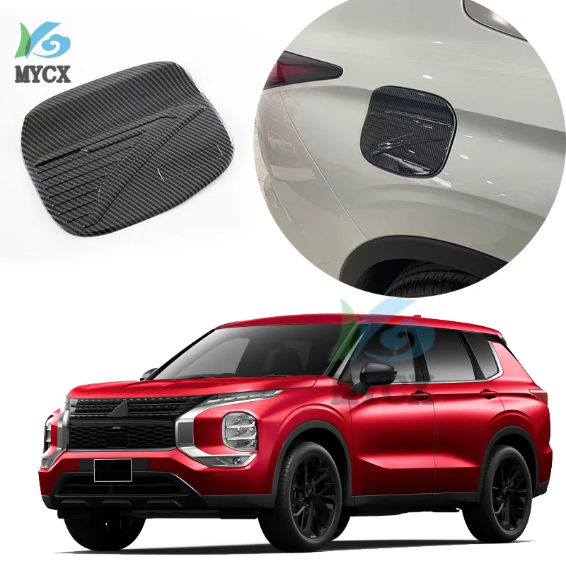 

Для Mitsubishi Outlander 2022 2023 2024, черный АБС-пластик, карбоновый топливный бак, масляная крышка, газовая крышка, накладка, внешнее украшение автомобиля, аксессуары