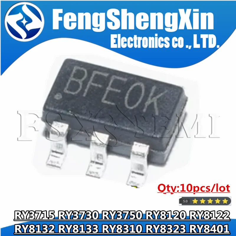 

10pcs RY3715 KH RY3730 KD*** RY3750 KF*** RY8120 BC RY8122 BF RY8132 DD*** RY8133 DE*** RY8310 GB RY8323 GG RY8401 HA SOT23-6