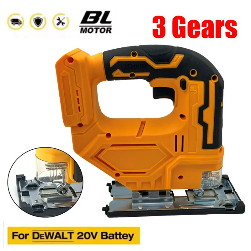 

Cordless Jig Saw Electric Jigsaw 3 Gears Portable Multi-Function Woodworking Power Tools for Dewalt 18V 20V Battery