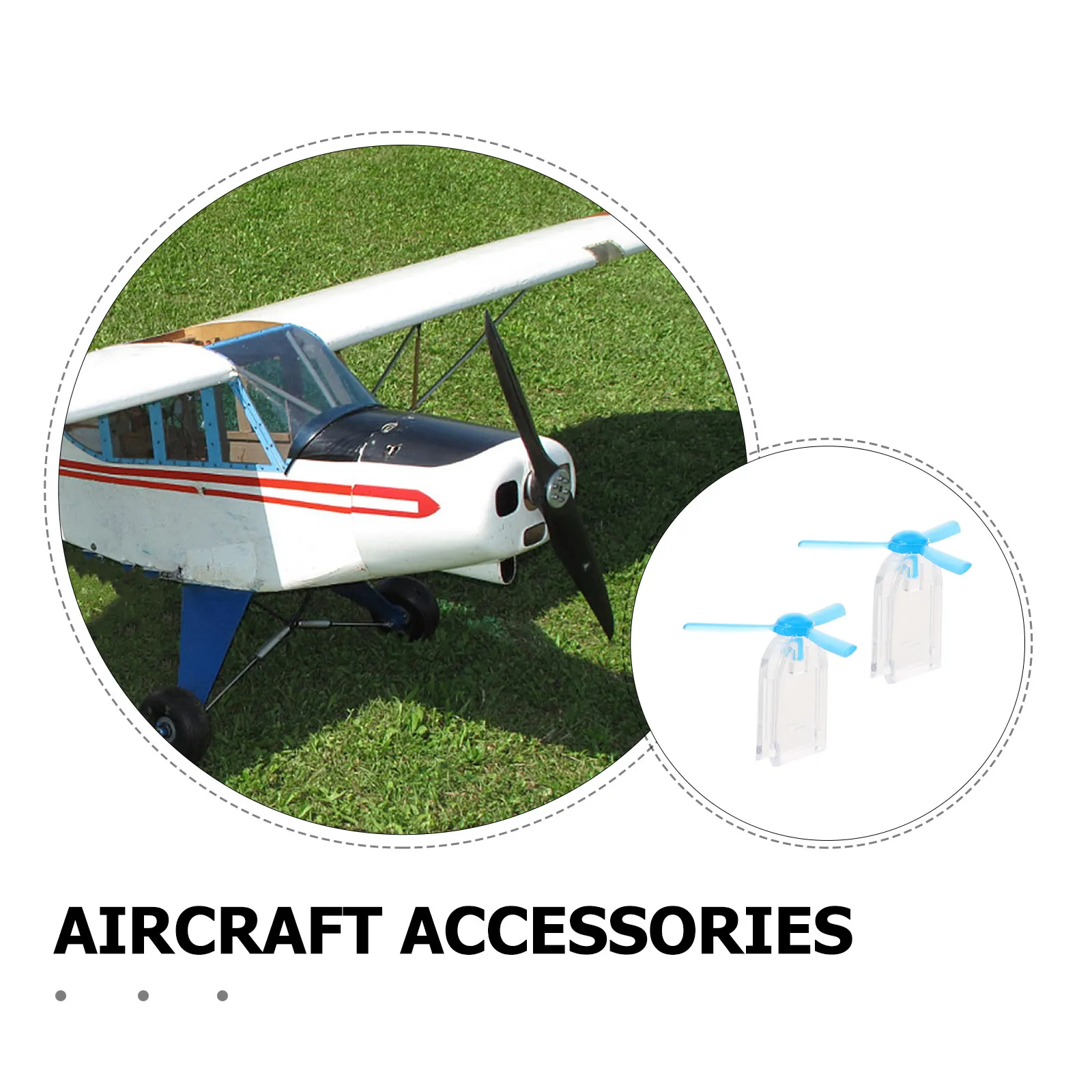 20Sets Hand Toss Aircraft Fan Blade Replacement Toy Airplane Propeller For Kids Outdoor Play Detachable Nose Cap