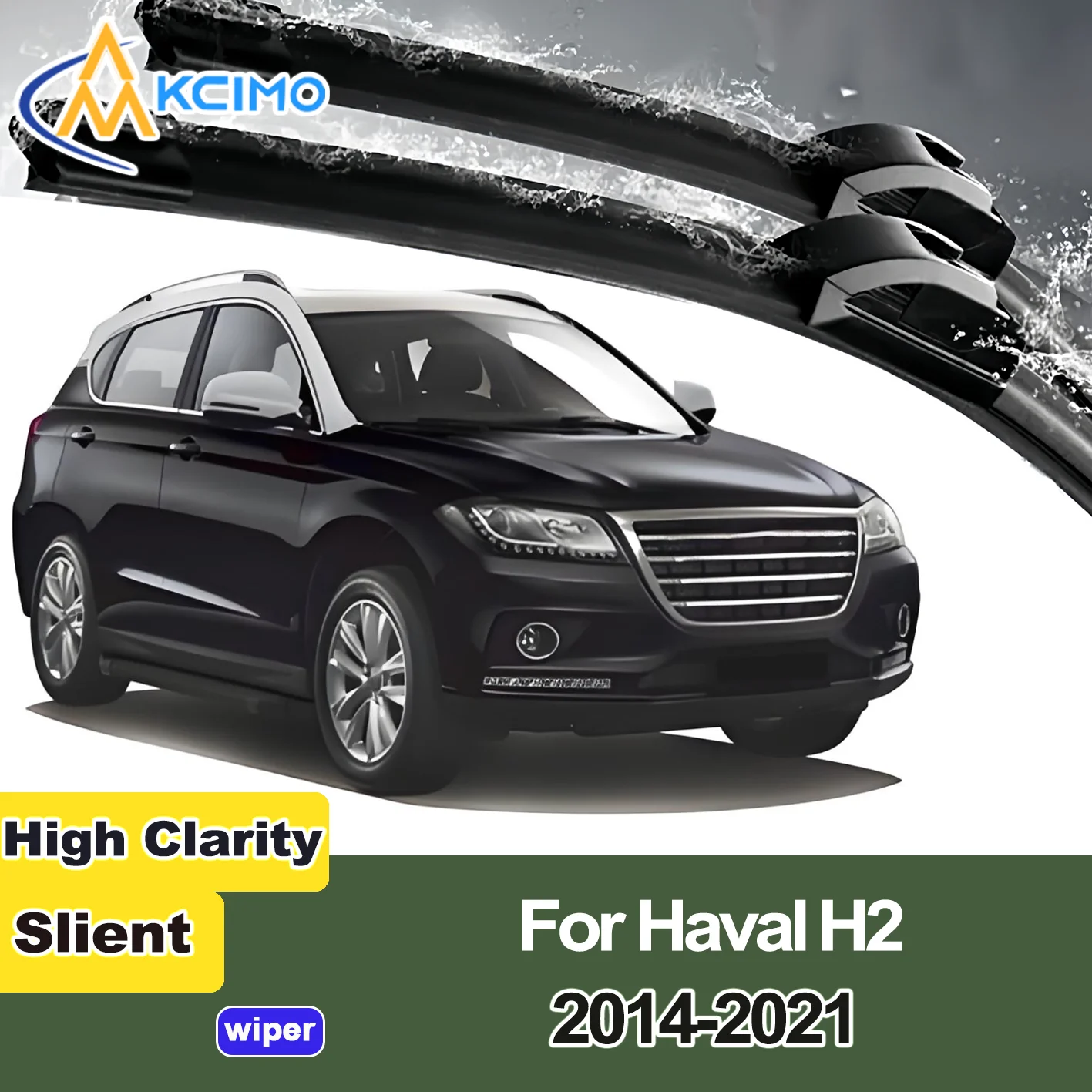 

KCIMO 2PCS New Front Windshield Wiper Blade for Haval H2 2014-2021 Front Windshield Auto Wipers Blade Accessories 2021 2020 2019