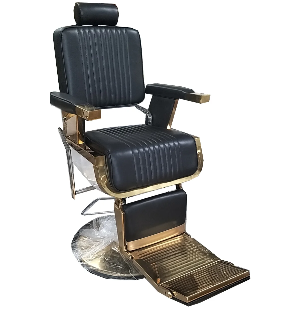 Heavy Duty Black&Gold Styling Chair Barber Chair Salon Chair Can HOld 400kgs Weight