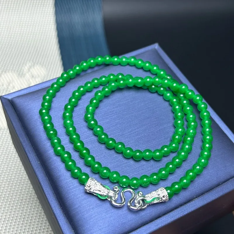 High Ice Quartzite Jade Exquisite and Versatile Necklace, Fashion Temperament Mother Chain