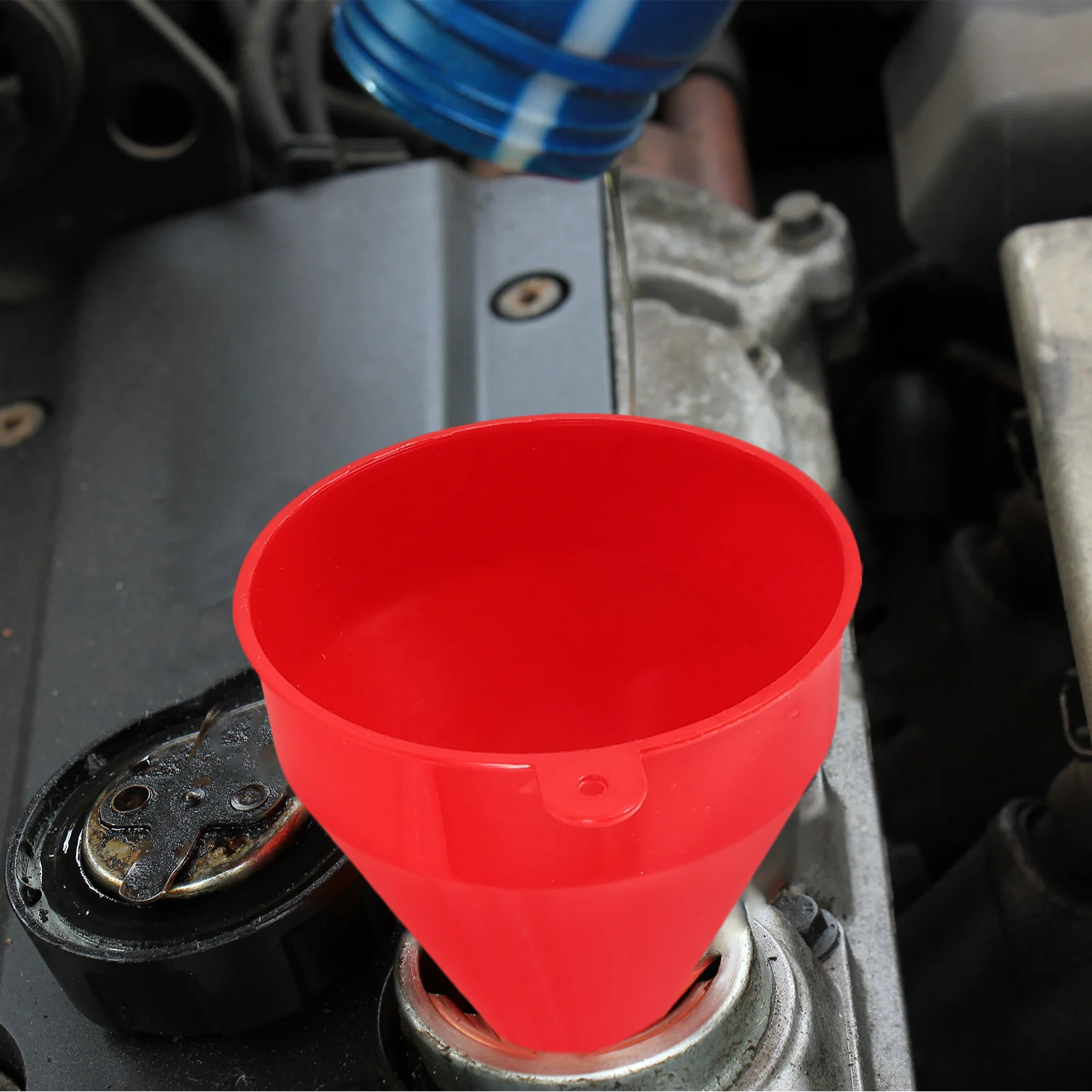 

1pcs Long Funnel Plastic Automotive Funnel For Transmission Fluid Fuel Gas Liquid Extended Spout Design Spill-Resistant