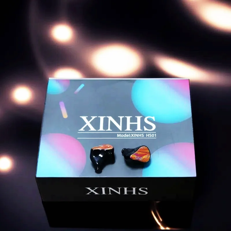 Earphone berkabel XINHS HS01 1DD + 4BA HIFI in-ear earphone ketepatan tinggi IEM