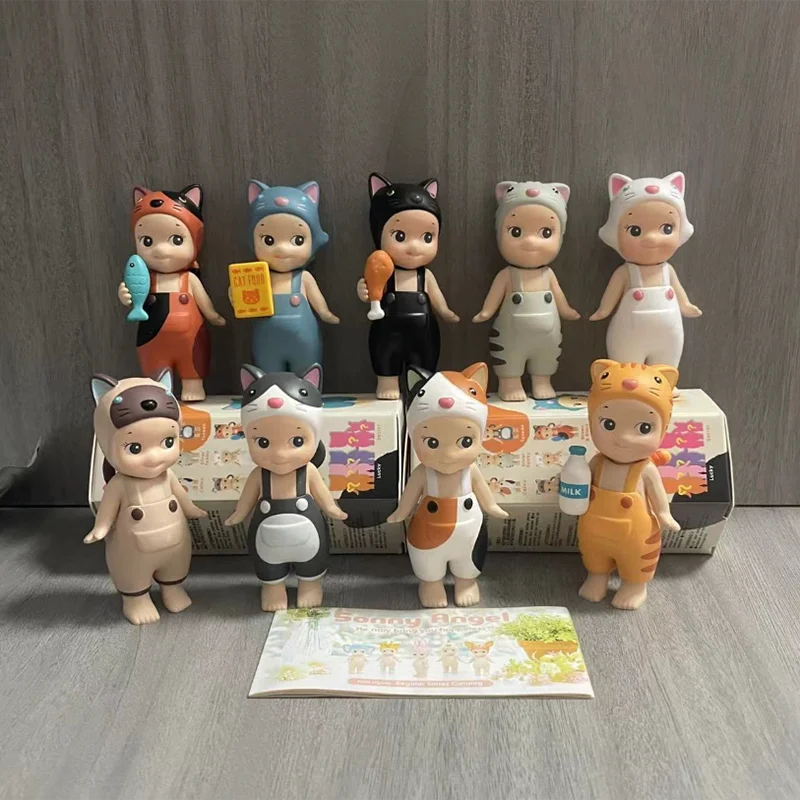 

Kawaii Sonny Angel Meow Daily Series Blind Box Toy Cat Chiu Play Doll Desktop Decoration Action Figures Children Gift