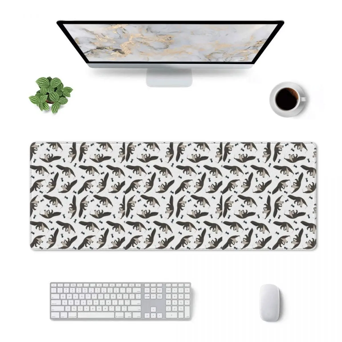 Large Mouse Pad Giant Anteaters And Ants All Over Gamer PC Laptop Mats Keyboard Carpet Computer Gaming Office Desk Mat