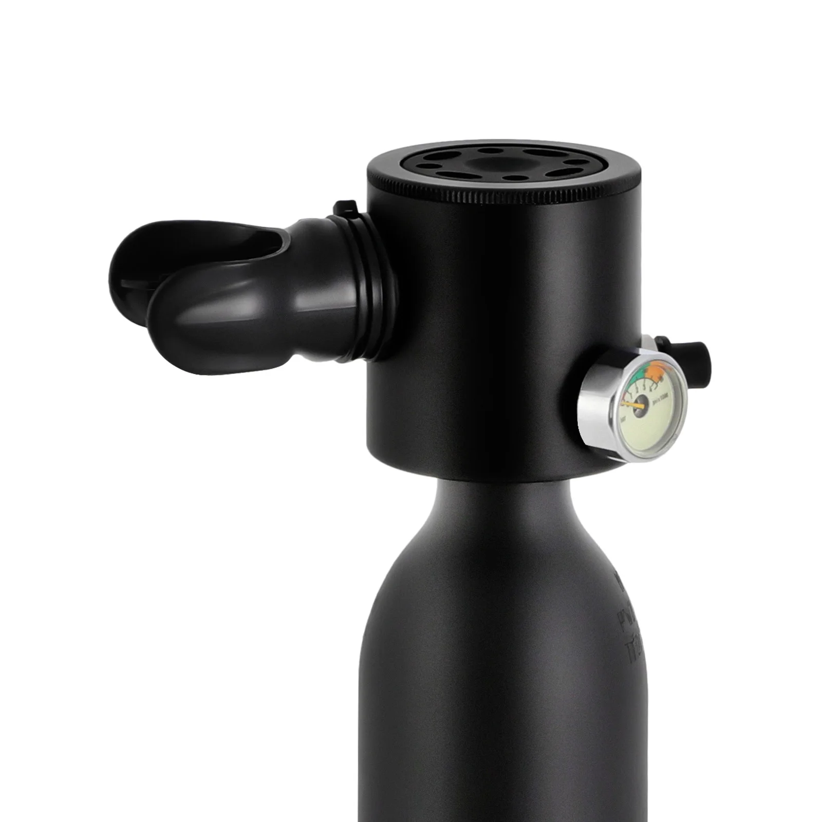 Portable 0.5L Diving Bottle with Gauge, Lightweight 2.2lbs, 5-10 Min Underwater, for Snorkeling Fishing Holiday, Backup Gas Cylinder for Divers (3000PSI/Black) view 6
