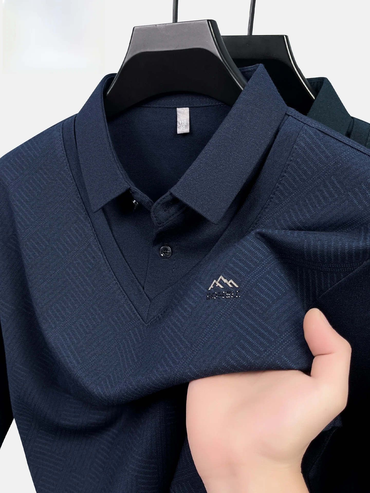 Camisa Masculina TUCANO de Manga Longa, Nova Coleção Primavera Outono, Gola Polo, Camada Base Casual, Ajuste Moderno, Tecido de Nylon