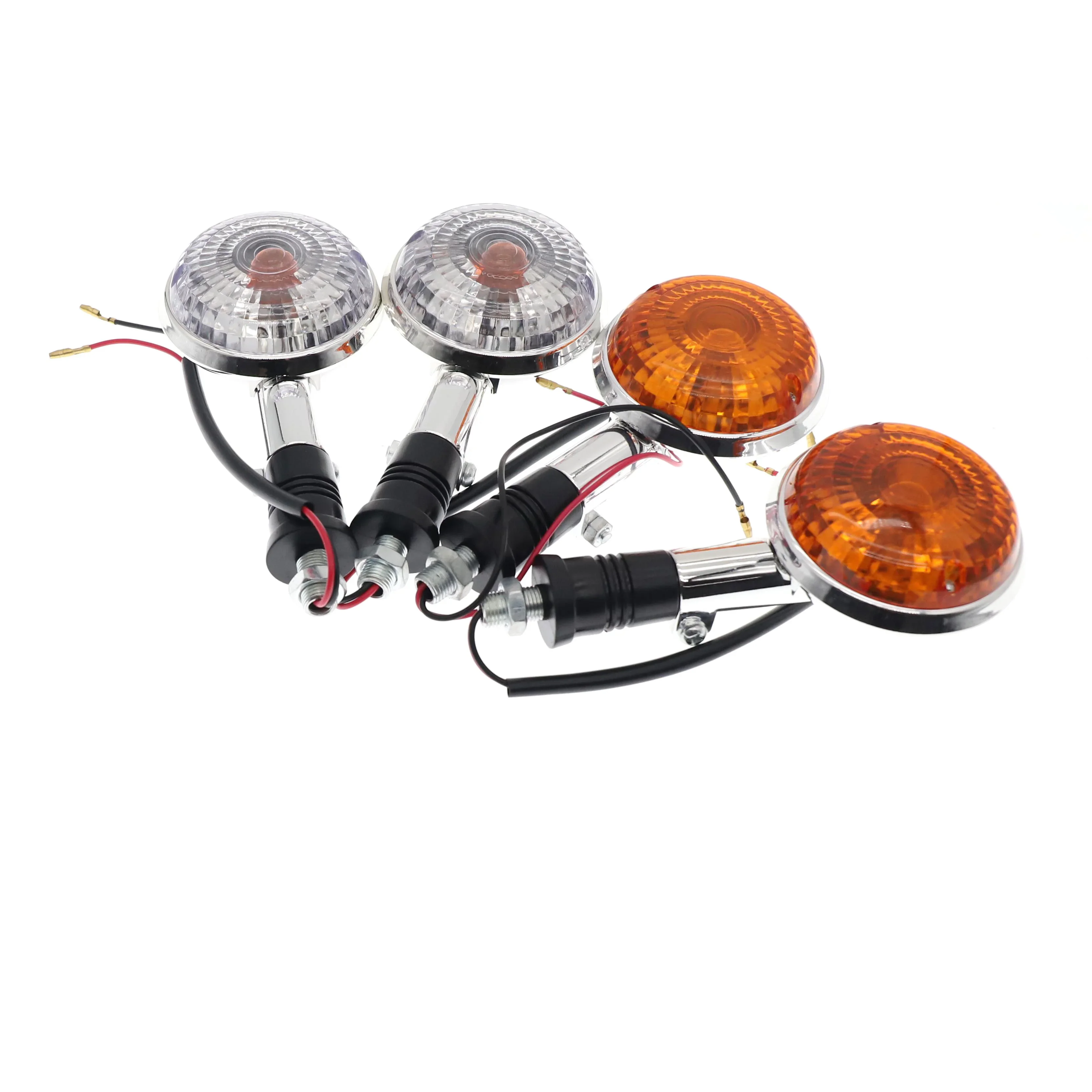 2PCS Motorcycle Turn Signal Light Clear Blinker Indicator Flasher Lamp Universal Modification For YAMAHA Vmax 1200/XJ700/XJ700X
