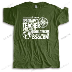 summer t-shirt men brand teeshirt GEOGRAPHY TEACHER HORMAL TEACHER COOLER Black men t shirt euro size male streetwear tee shirts