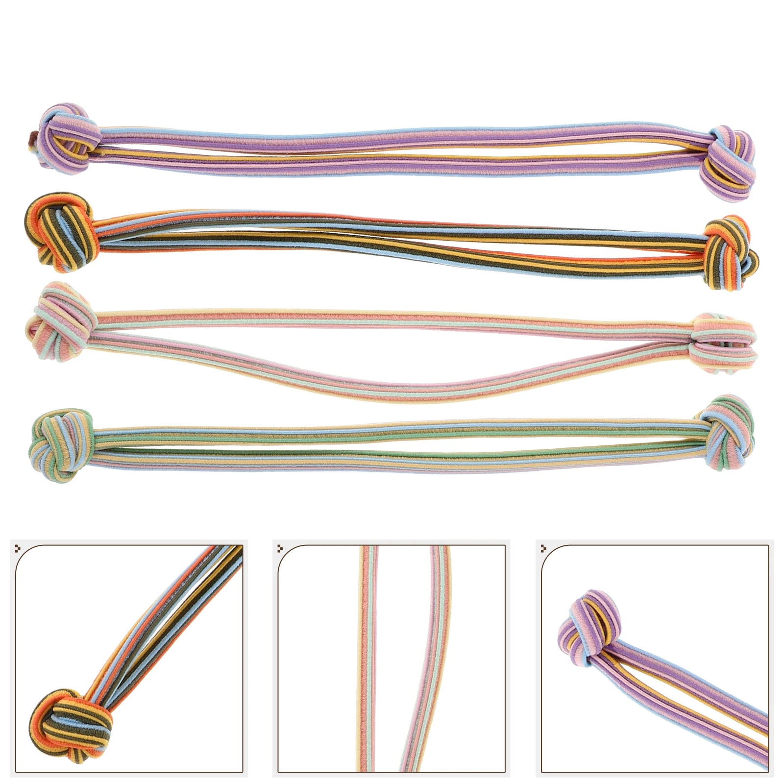 

4 Pcs High Elastic Hair Tie Girls Accessories Rubber Band Ties for Women Miss Ribbon