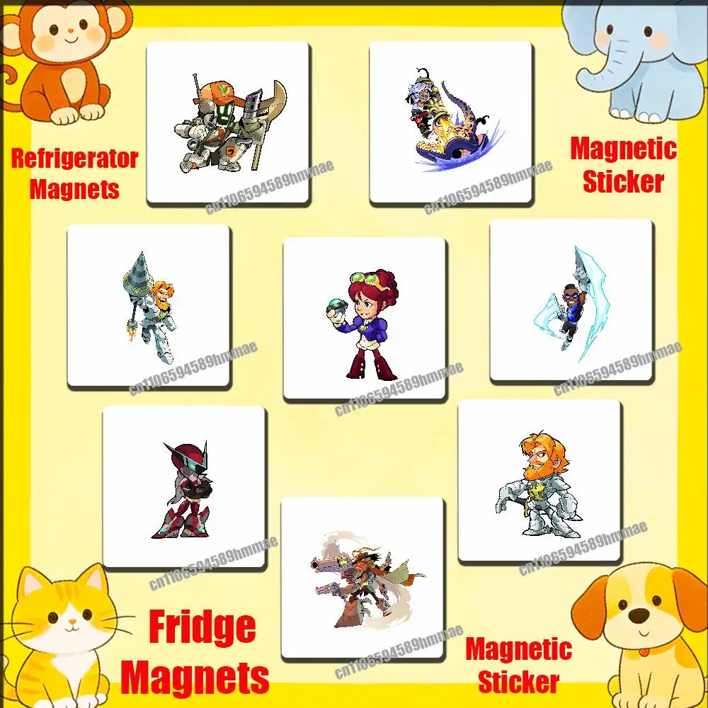 

For B-Brawlhalla Fridge Freezer Refrigerator Magnets Kitchen Metal Cabinet Magnetic Sticker Card