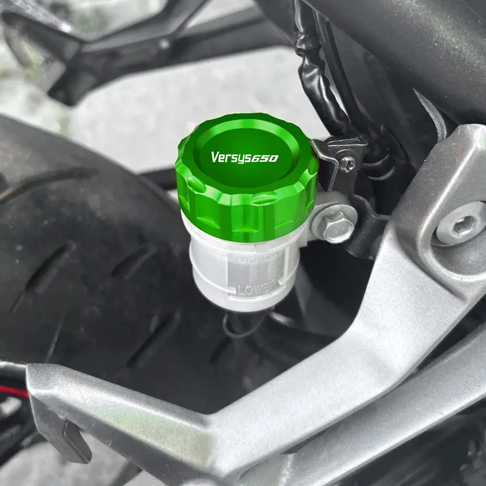 

Motorcycle Accessories Rear Brake Fluid Oil Tank Reservoir Cover For Kawasaki Versys 650 1000 Versys-X300 Versys650 Versys1000