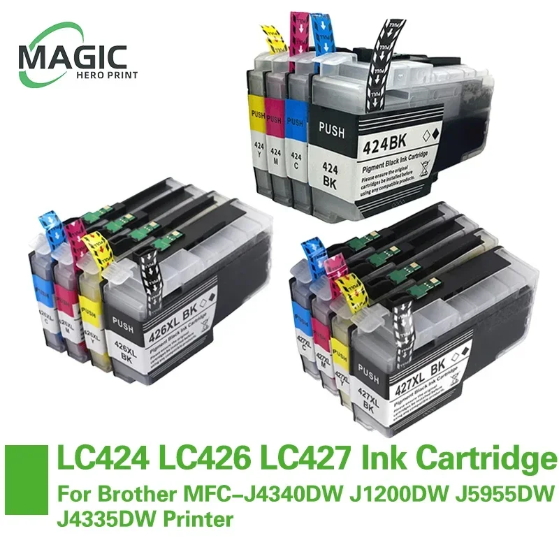 LC424 LC426 LC427 LC-424 LC-426 LC427XL Premium Compatible InkJet Cartridge For Brother MFC-J4340DW J1200DW J5955DW J4335DW