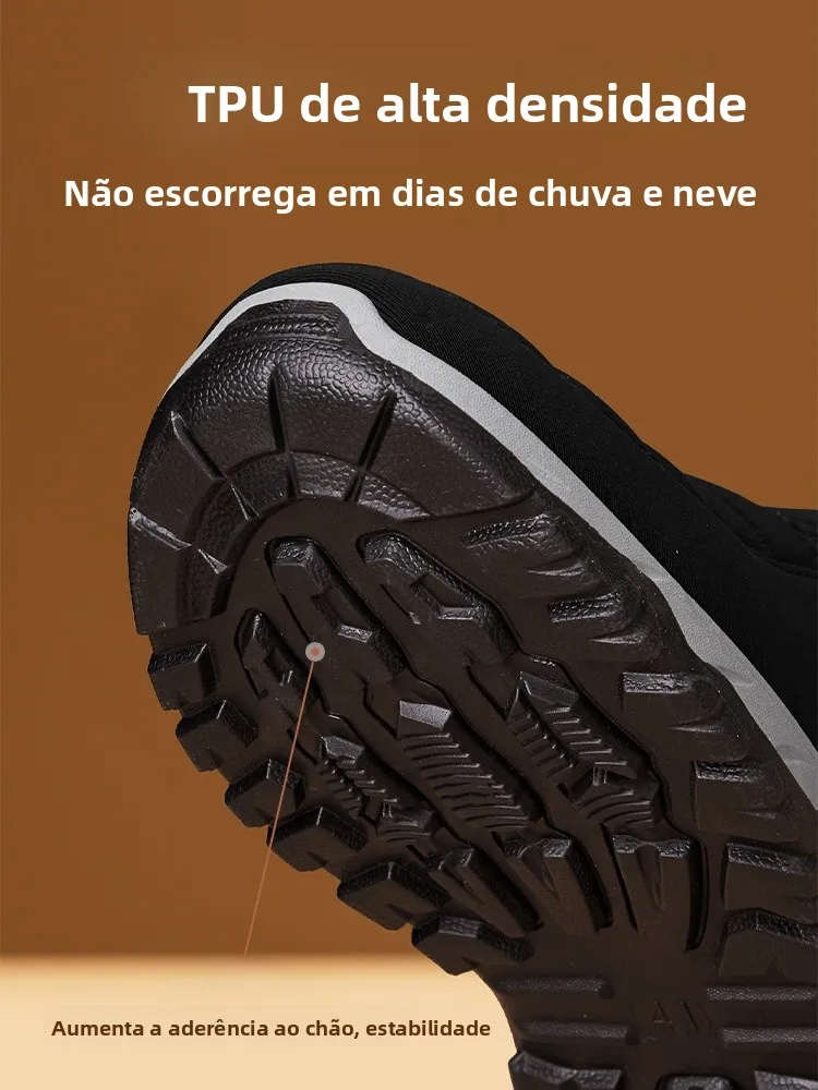 厚手のウールメンズコットンシューズ、柔らかい底、北京の古風な冬用暖かい靴、ラウンドトゥ、スリッポン、カジュアルシューズ、ペア、男の子用